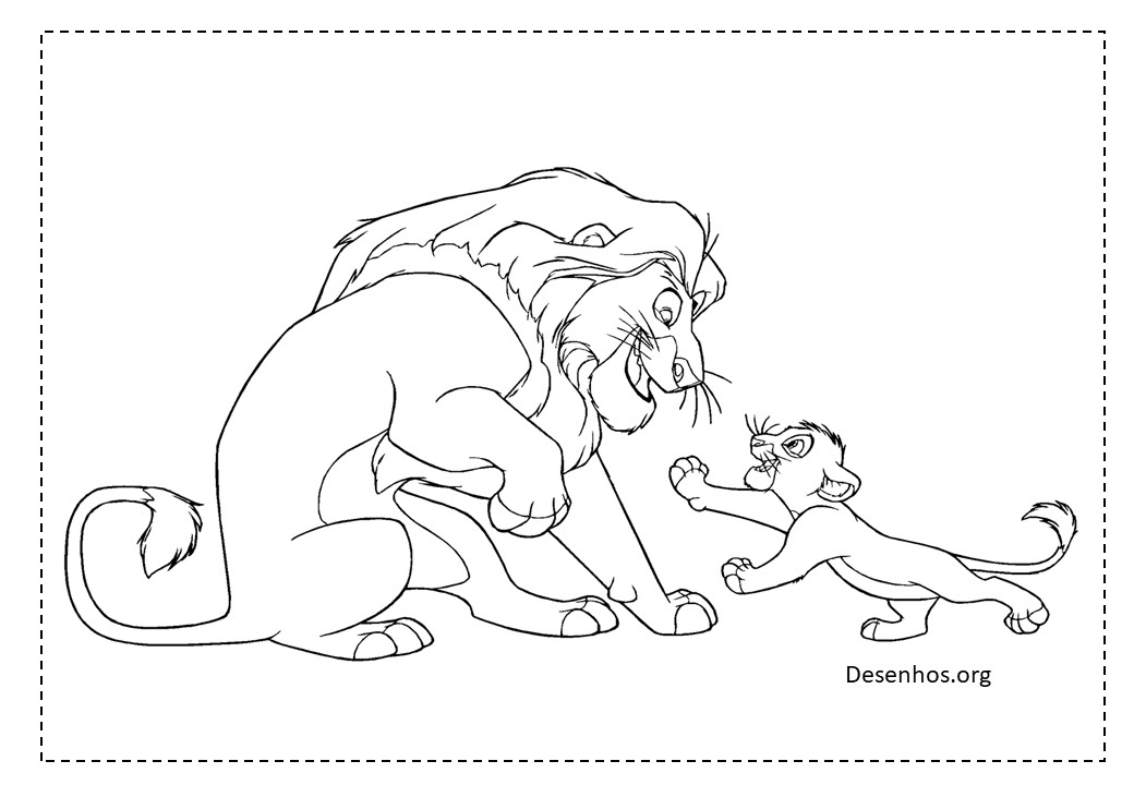 Rei Leão para colorir 26