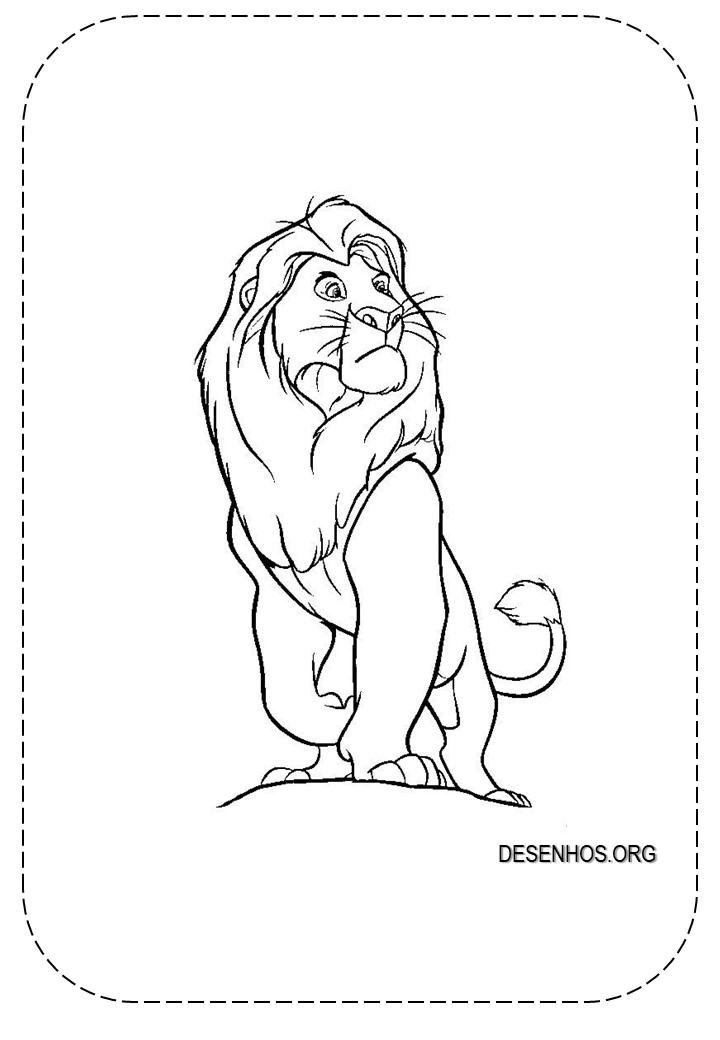 Rei Leão para colorir 27