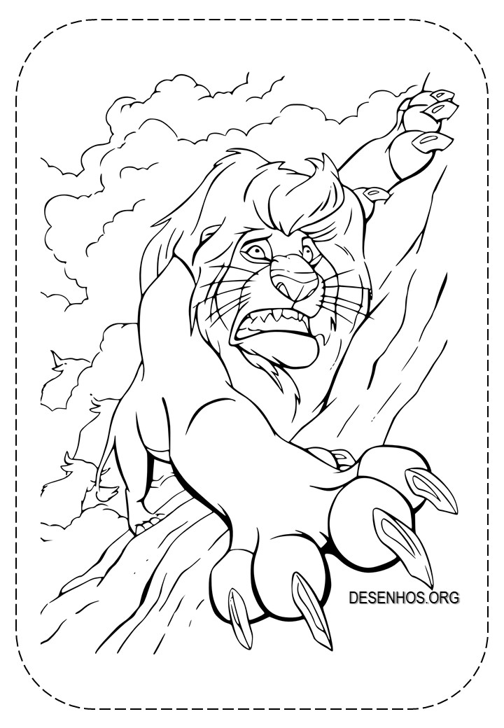Rei Leão para colorir 29
