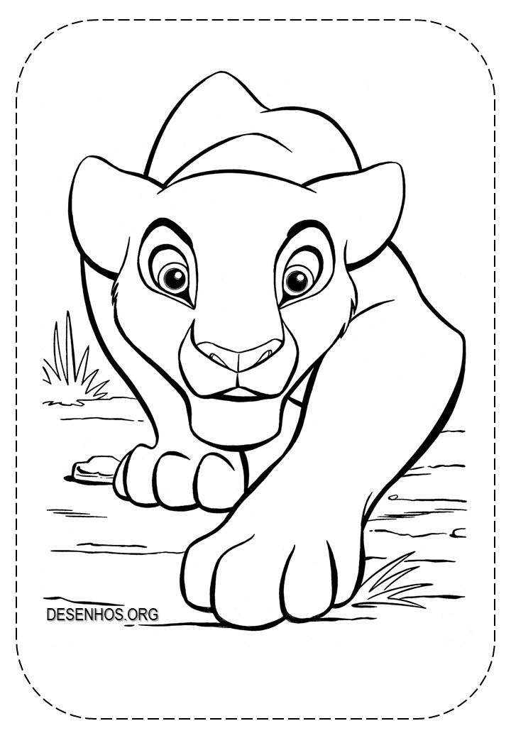 Rei Leão para colorir 3