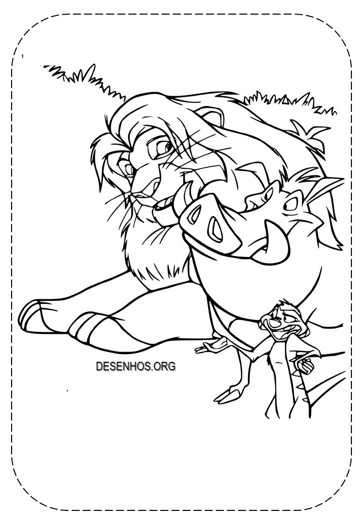 Rei Leão para colorir 31