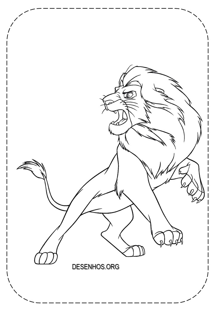 Rei Leão para colorir 34