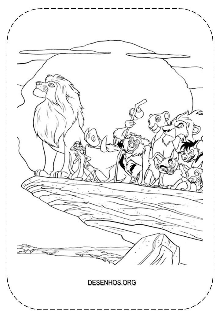 Rei Leão para colorir 36