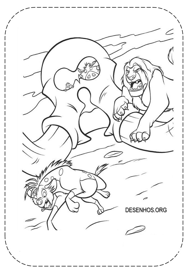 Rei Leão para colorir 44