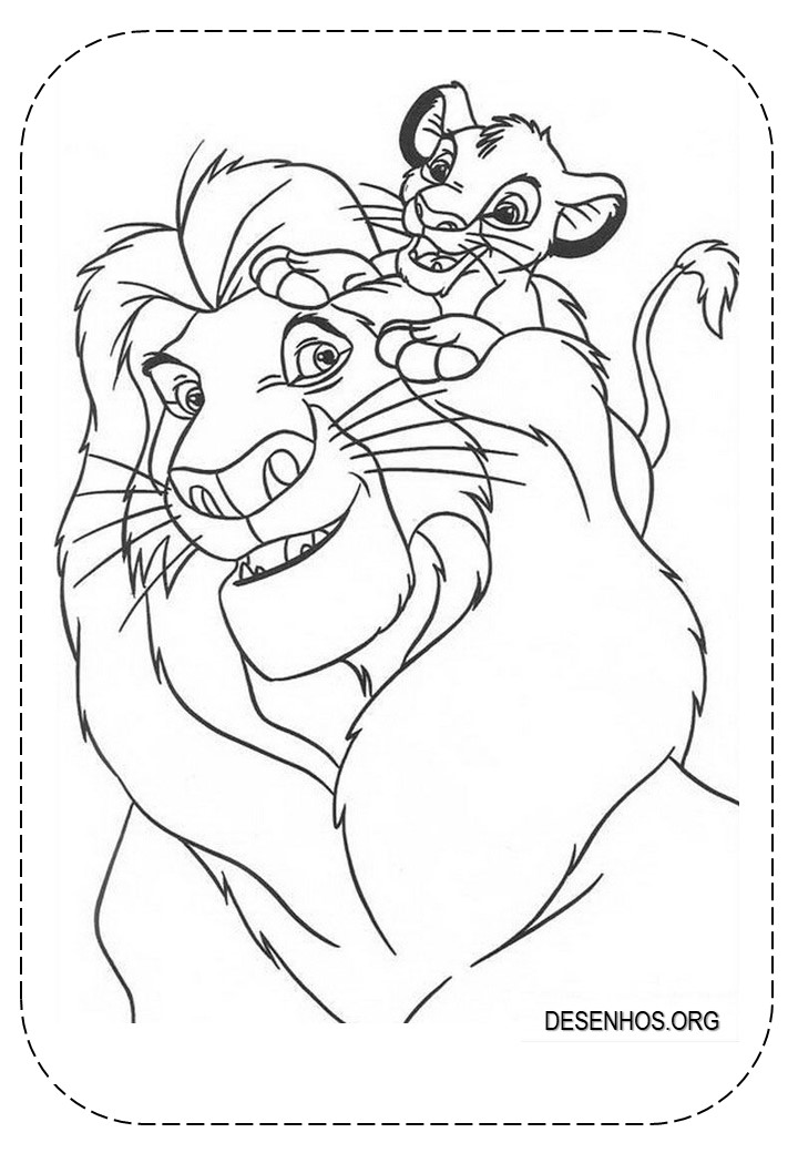 Rei Leão para colorir 47