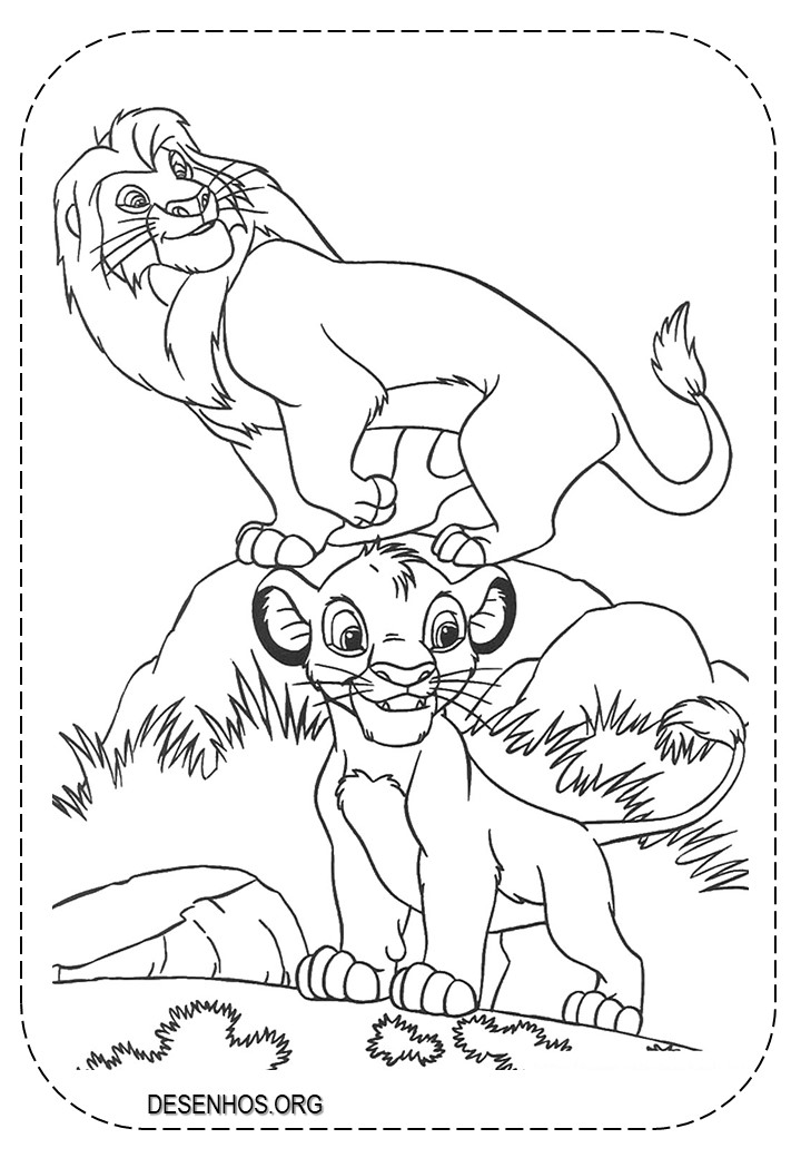 Rei Leão para colorir 48