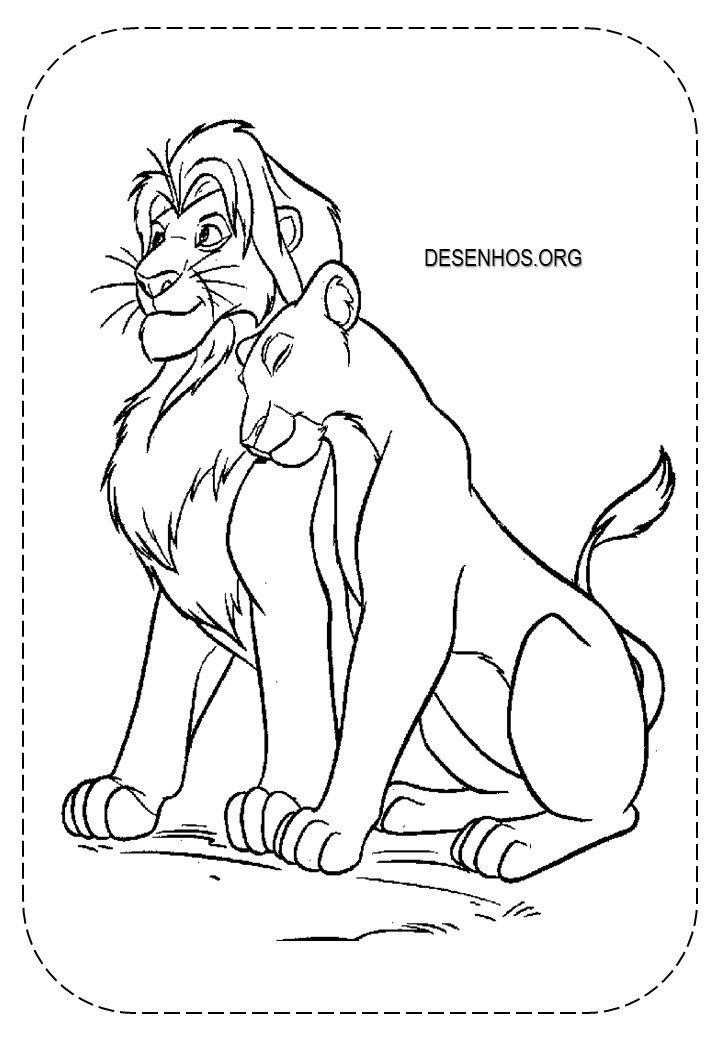 Rei Leão para colorir 52