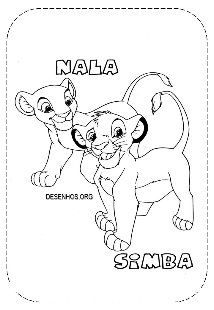 Rei Leão para colorir 53
