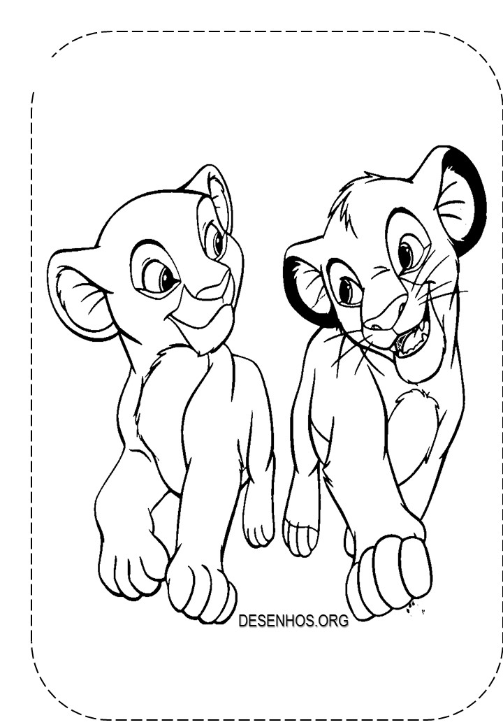 Rei Leão para colorir 54