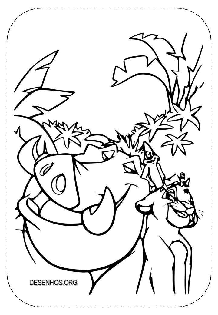 Rei Leão para colorir 56