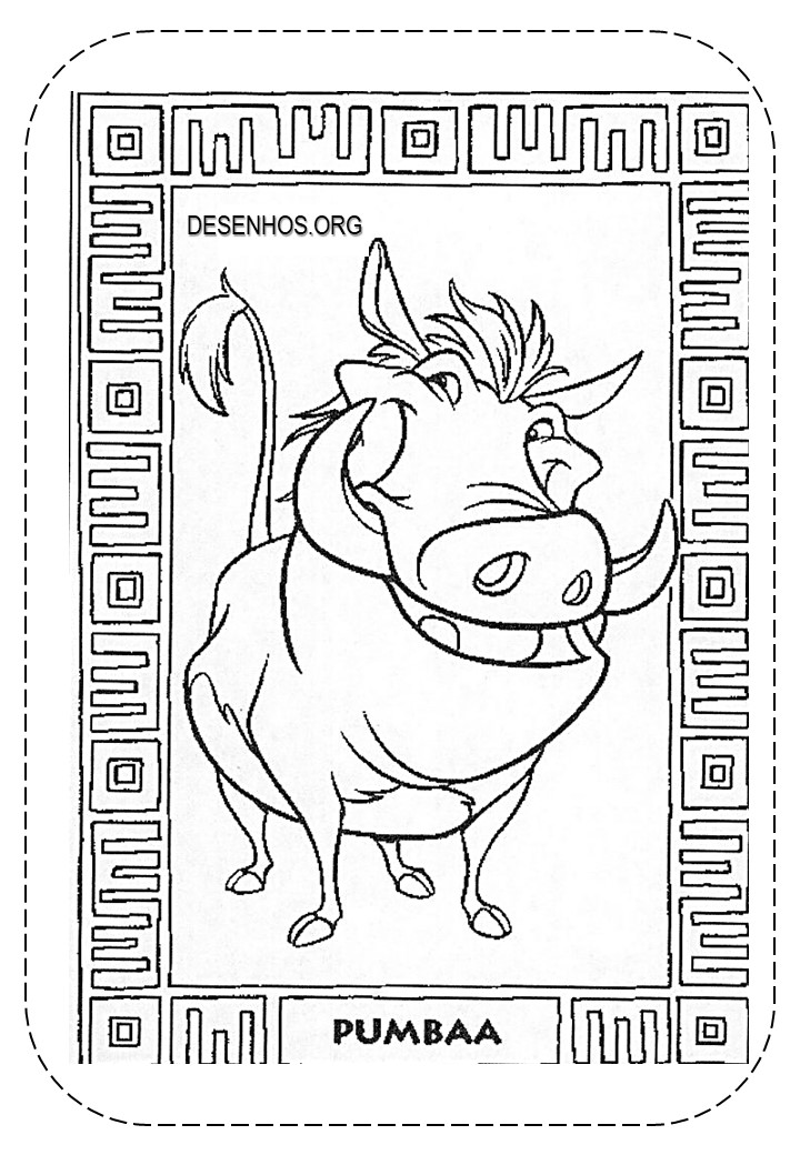 Rei Leão para colorir 58