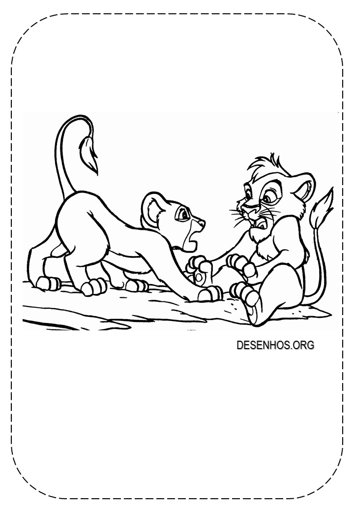 Rei Leão para colorir 6
