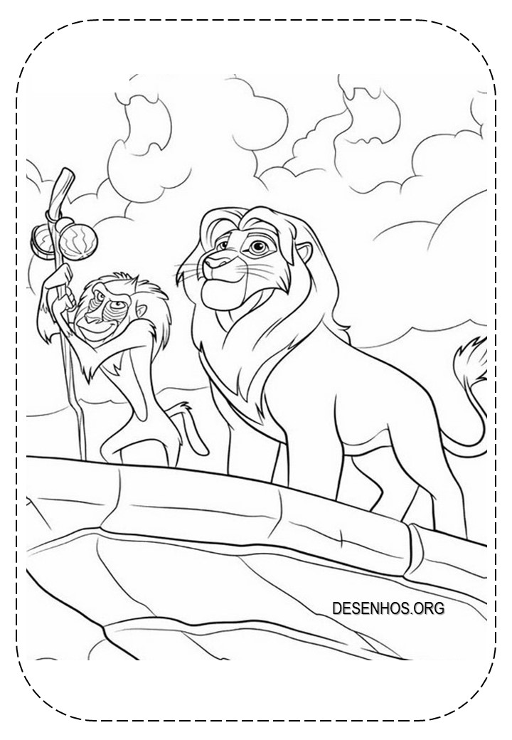 Rei Leão para colorir 61