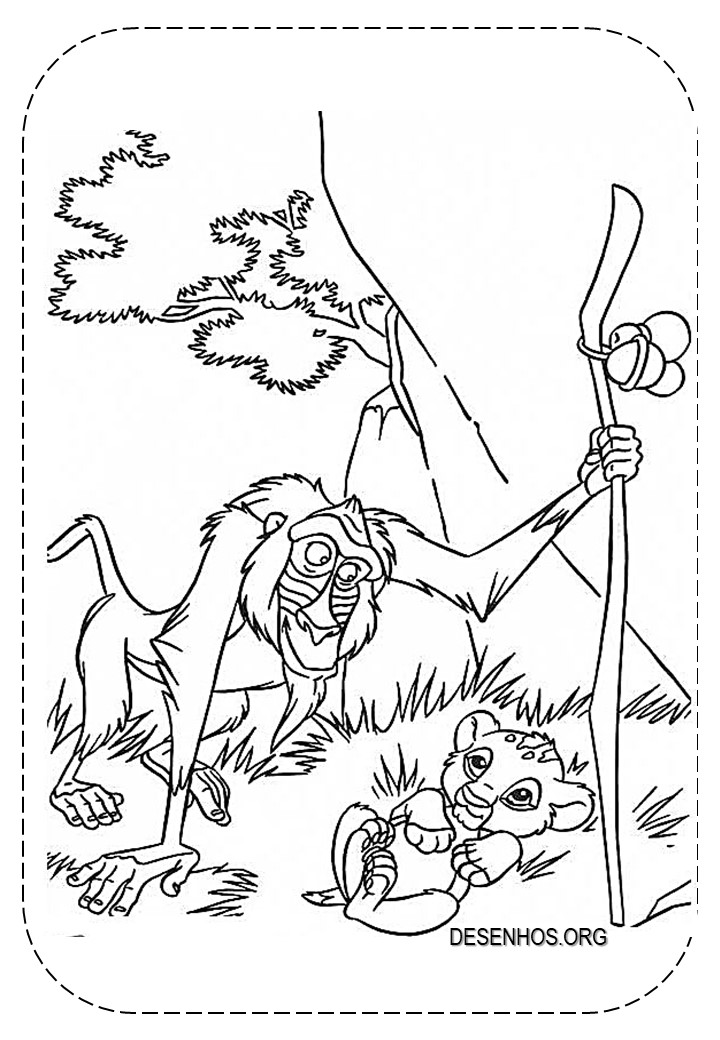 Rei Leão para colorir 68