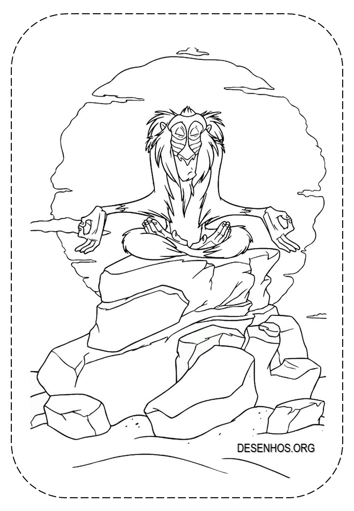 Rei Leão para colorir 69