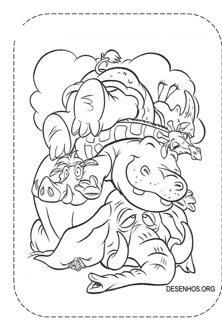 Rei Leão para colorir 78
