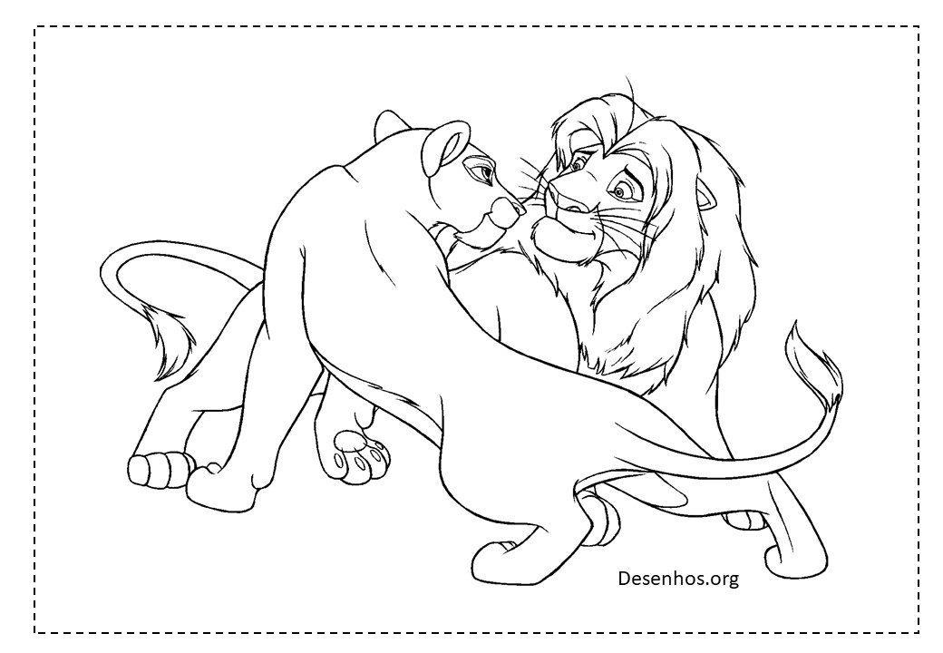 Rei Leão para colorir 8