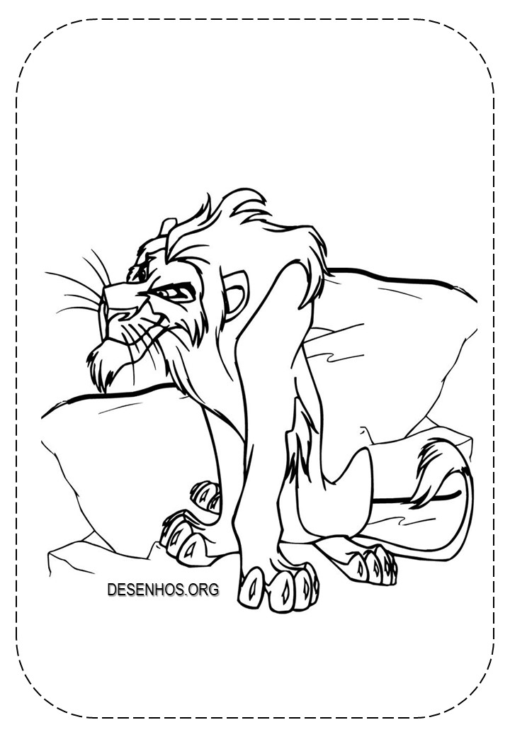 Rei Leão para colorir 86
