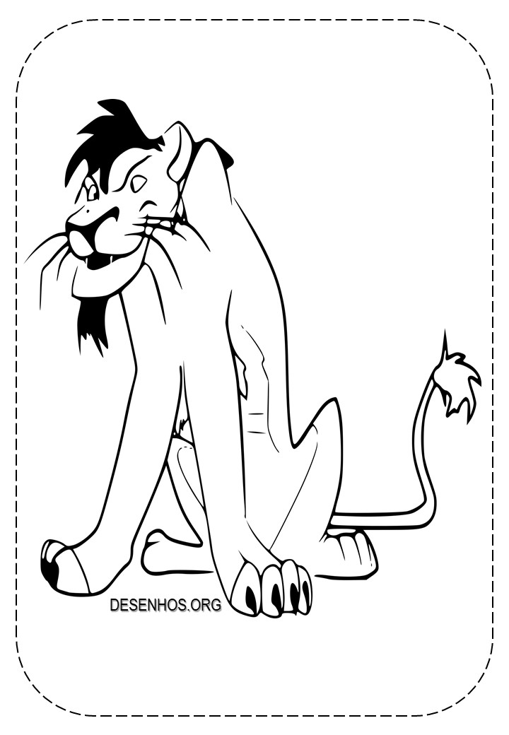Rei Leão para colorir 87