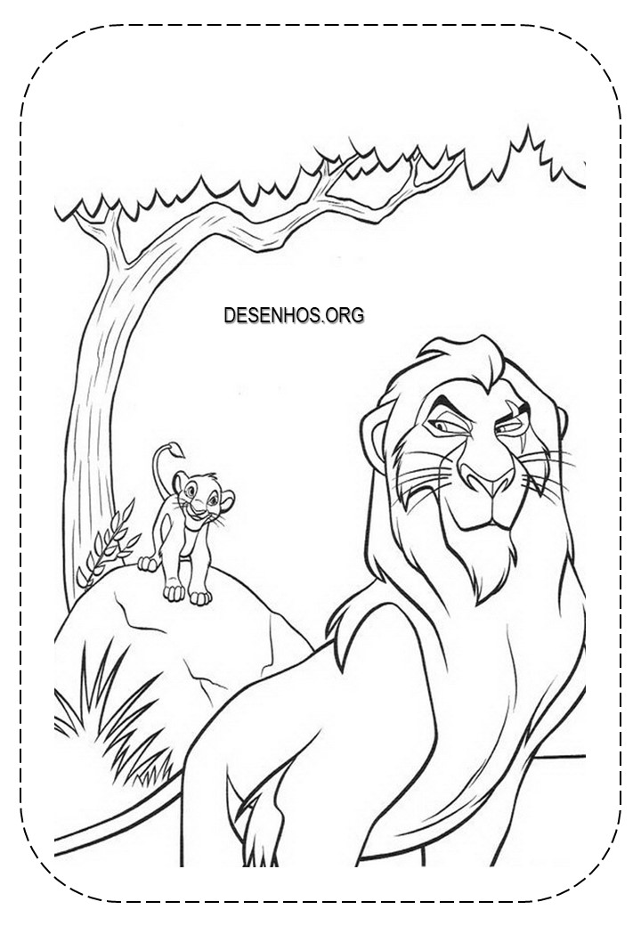 Rei Leão para colorir 88