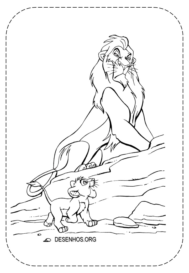 Rei Leão para colorir 90