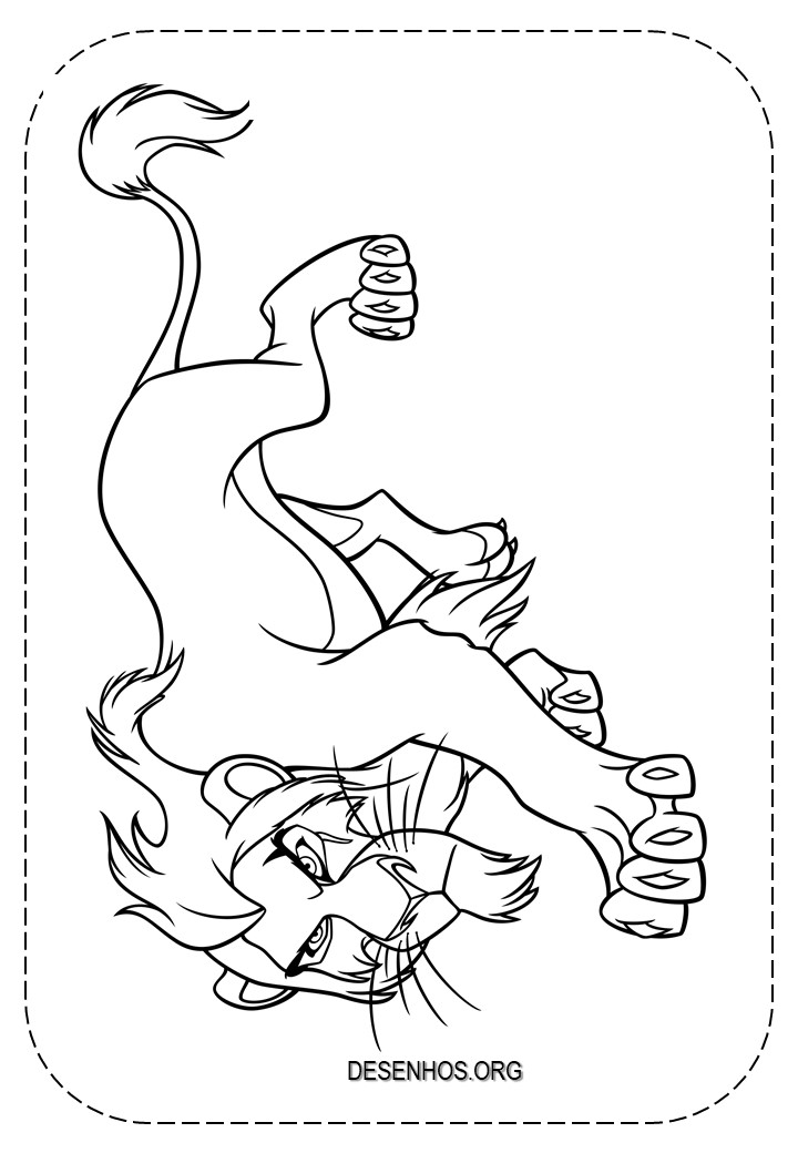 Rei Leão para colorir 93