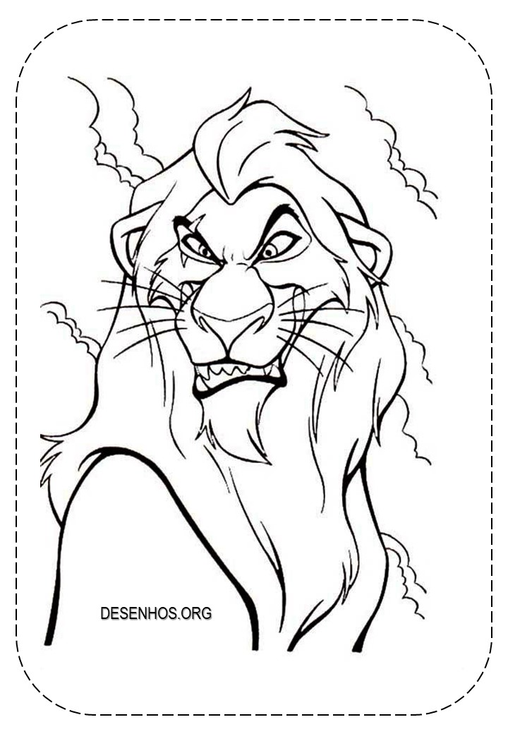 Rei Leão para colorir 96