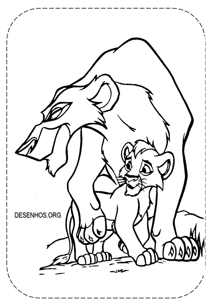 Rei Leão para colorir 97