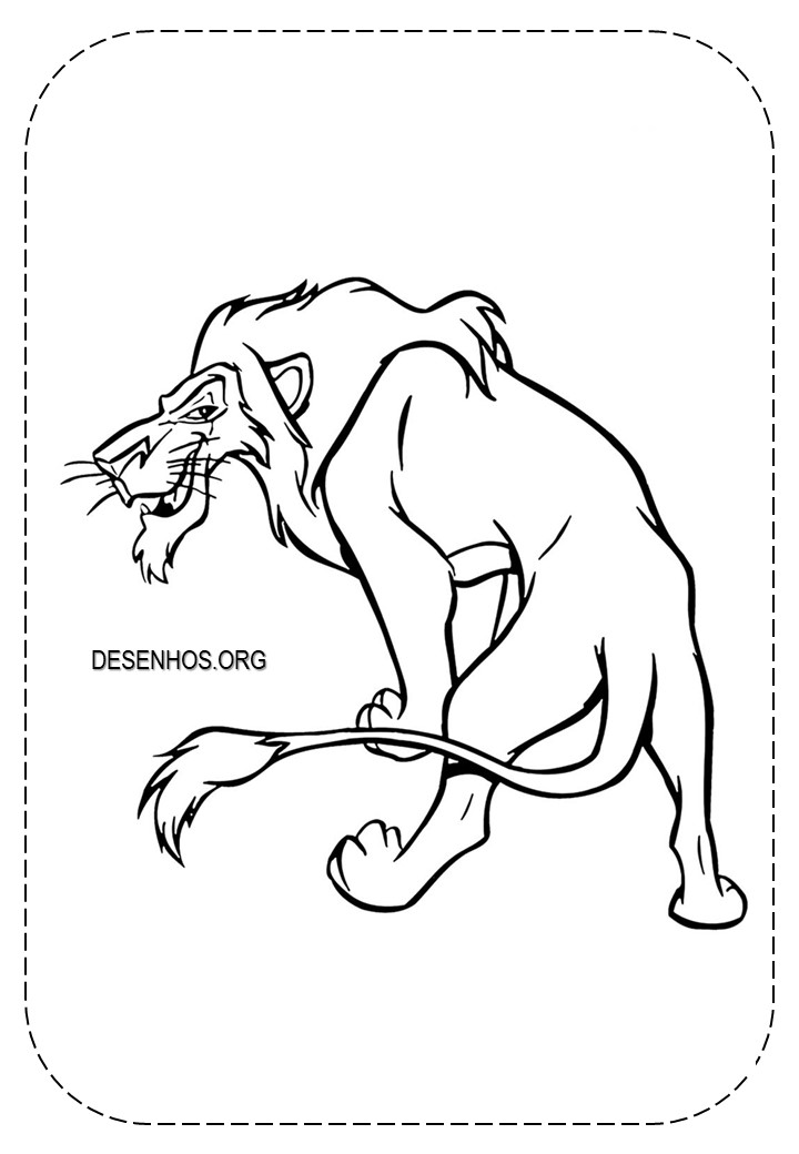 Rei Leão para colorir 98