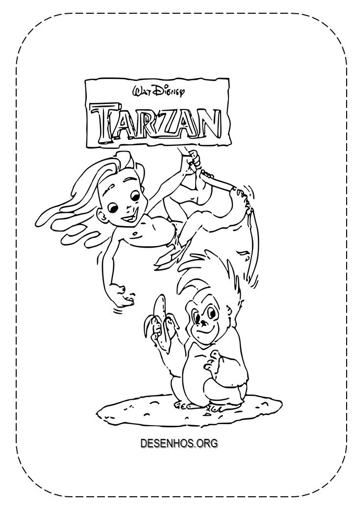tarzan para colorir 17