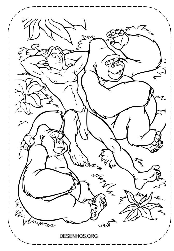 tarzan para colorir 31