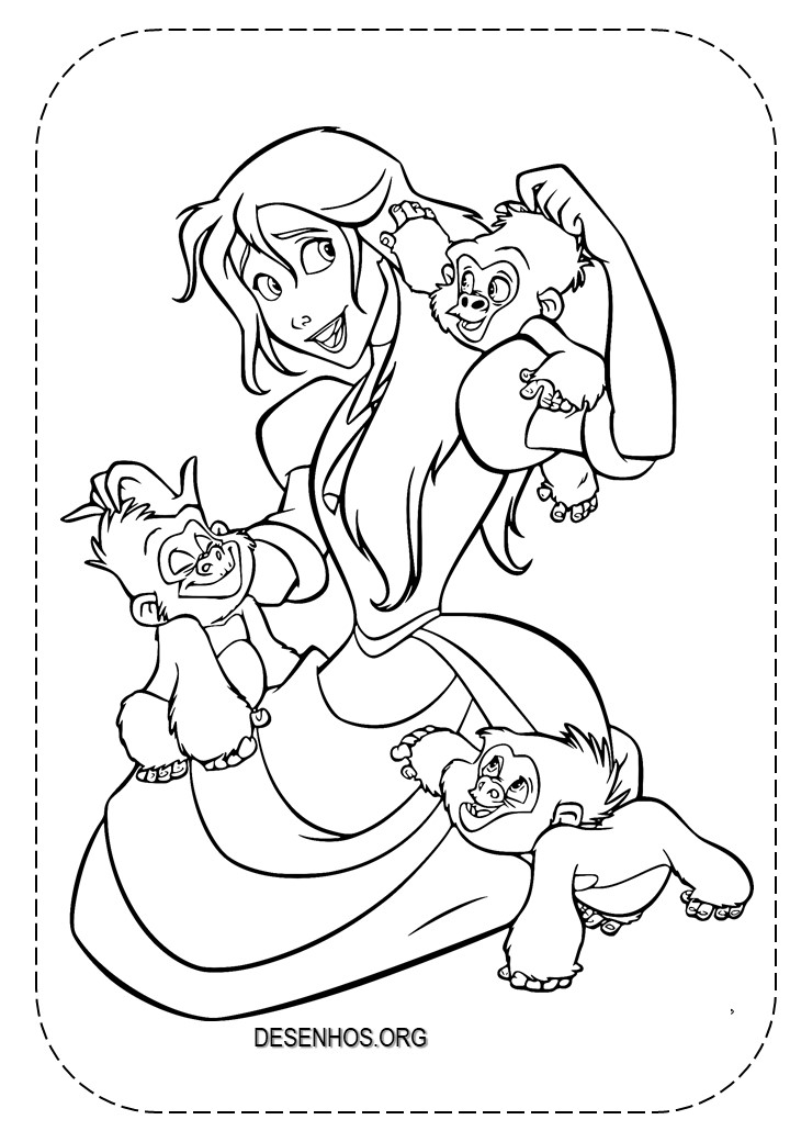 tarzan para colorir 4