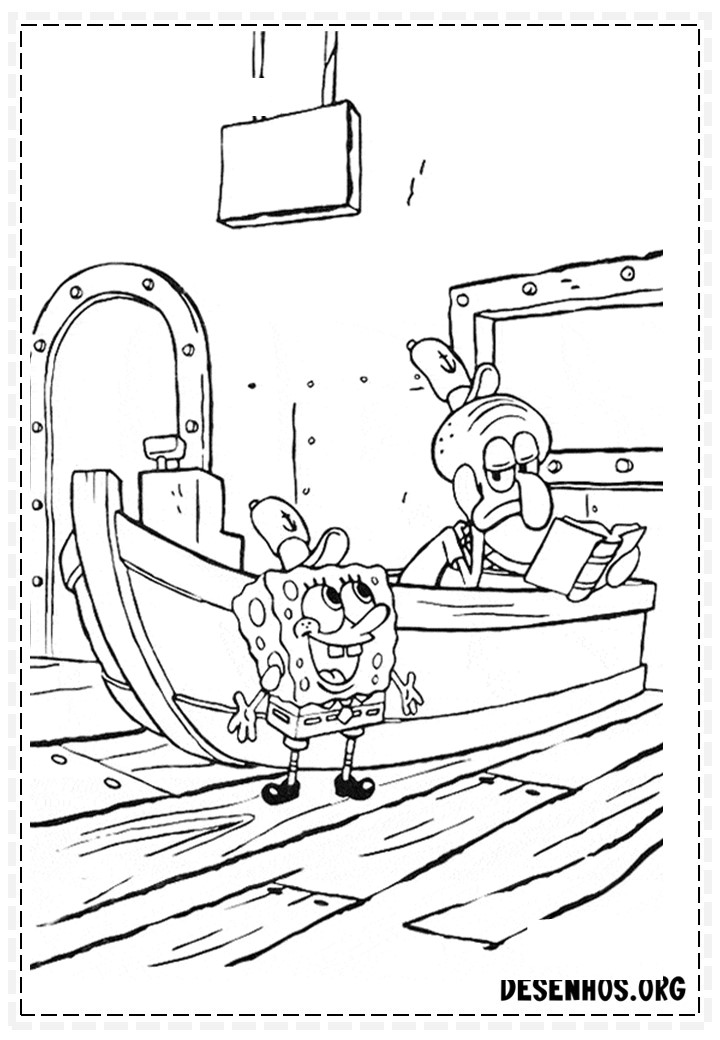 10 Desenhos do Lula Molusco para colorir