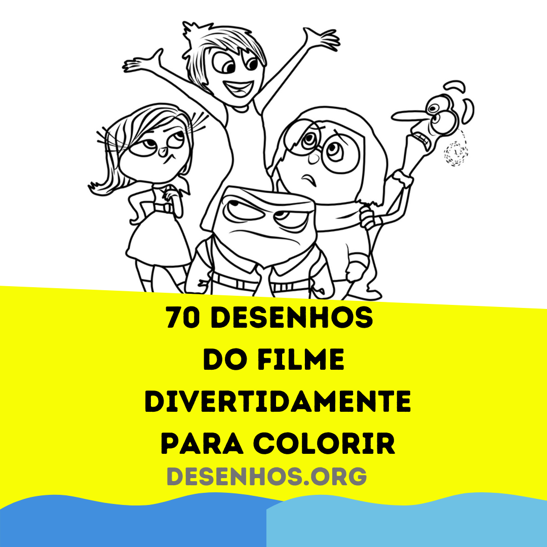 70 Desenhos Do Filme Divertidamente Da Disney para colorir