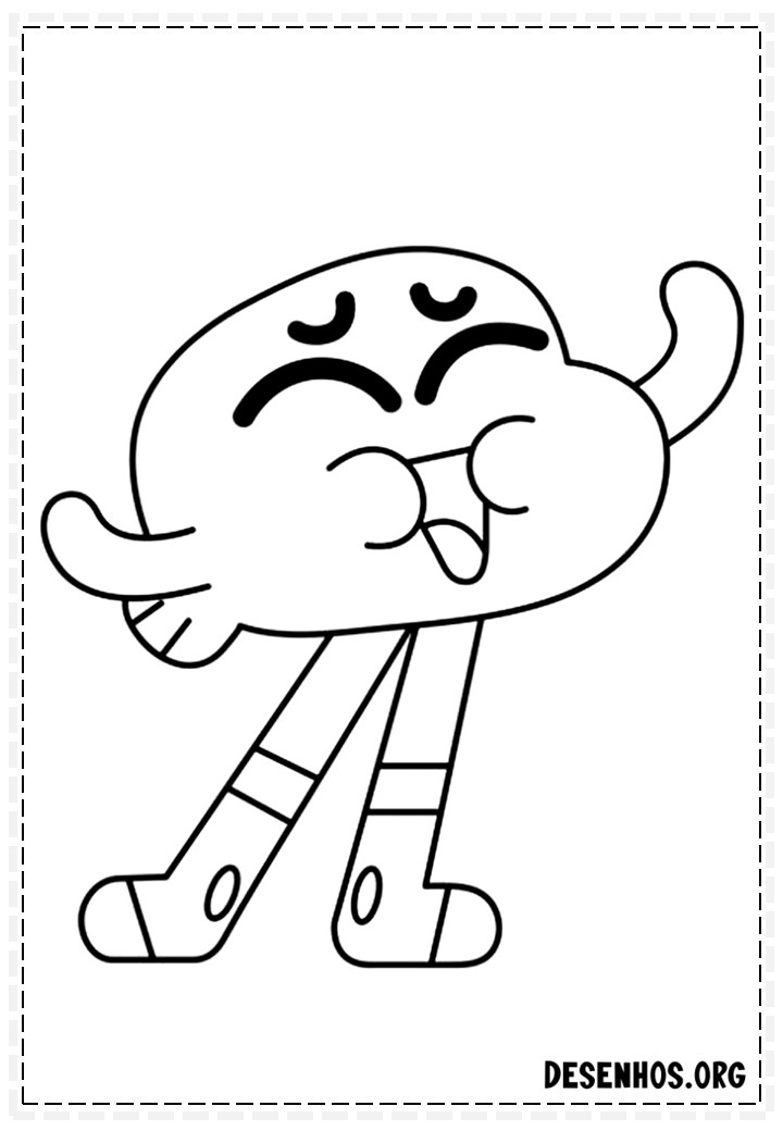 100 Desenhos do Incrível mundo de Gambull para colorir