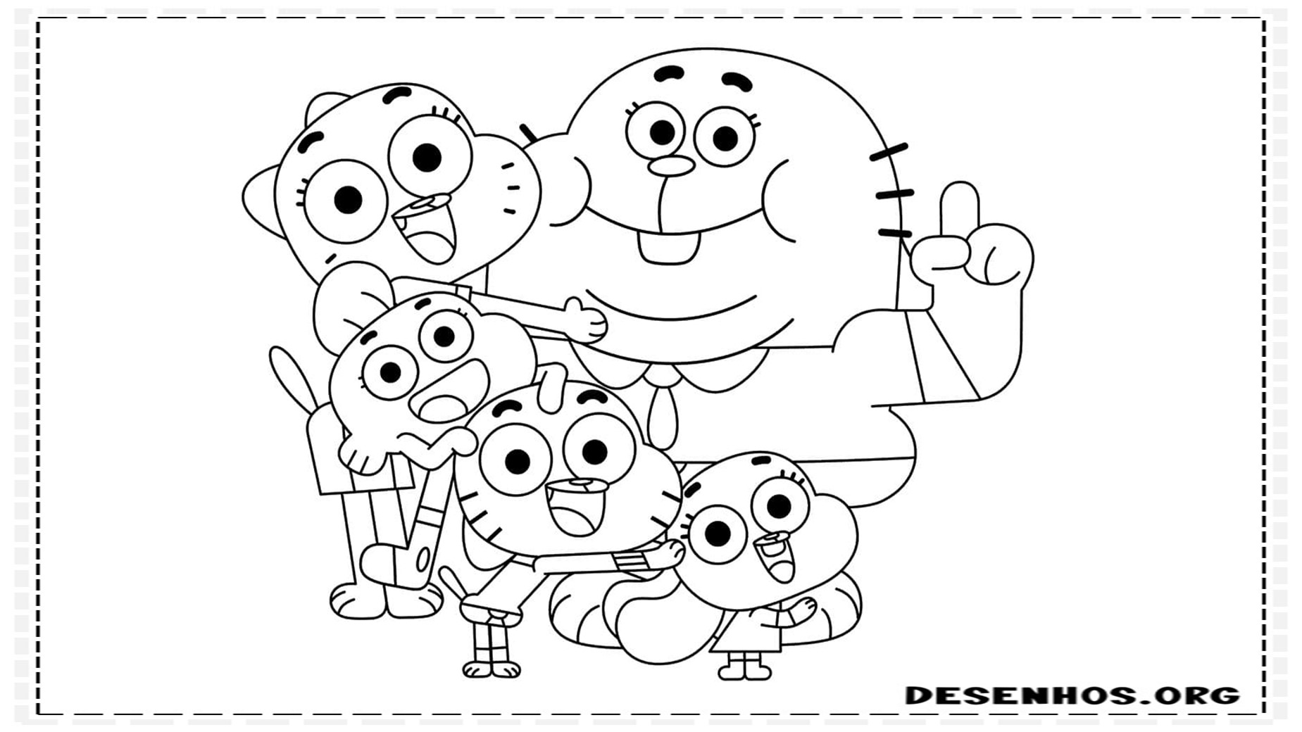 100 Desenhos do Incrível mundo de Gambull para colorir