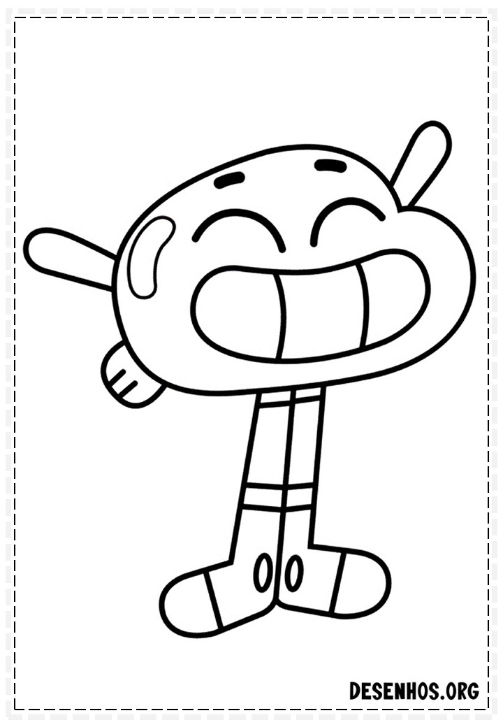 100 Desenhos do Incrível mundo de Gambull para colorir