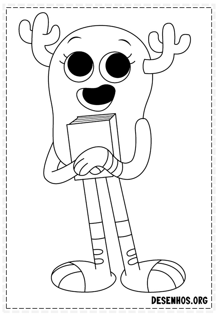 100 Desenhos do Incrível mundo de Gambull para colorir