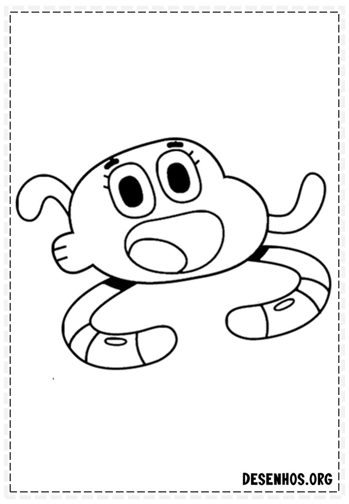 100 Desenhos do Incrível mundo de Gambull para colorir