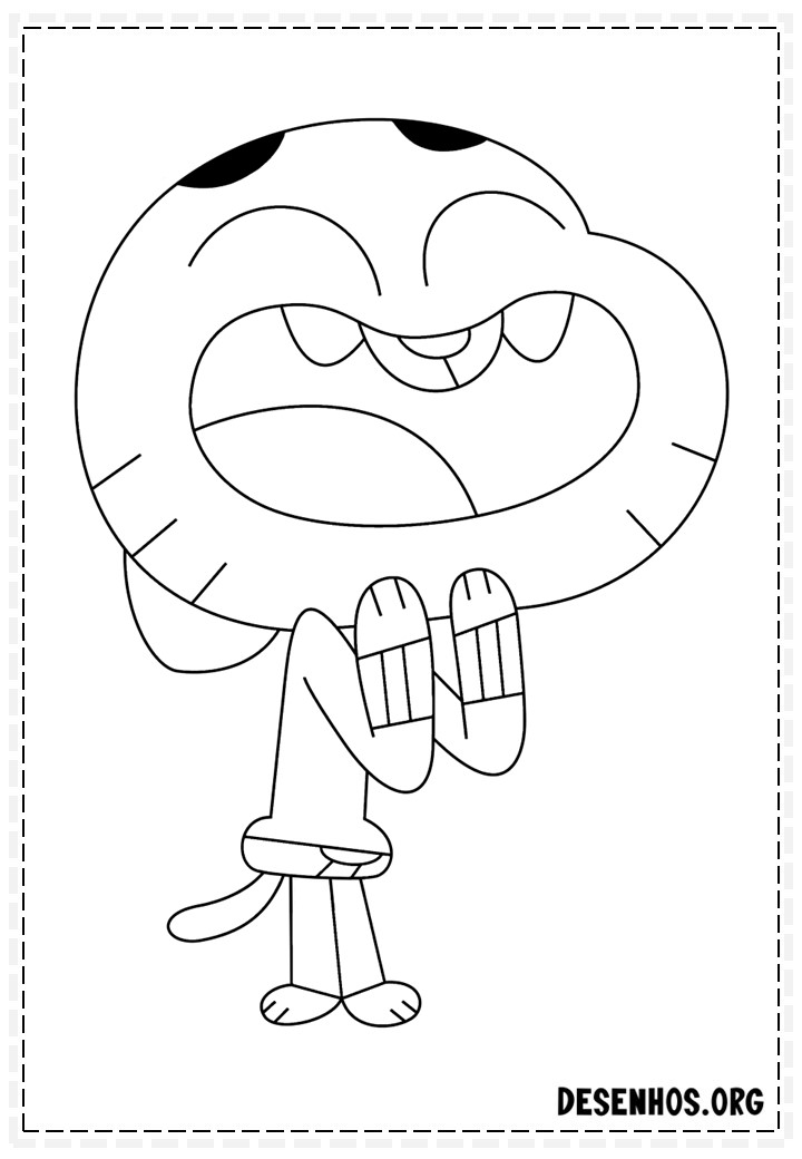100 Desenhos do Incrível mundo de Gambull para colorir