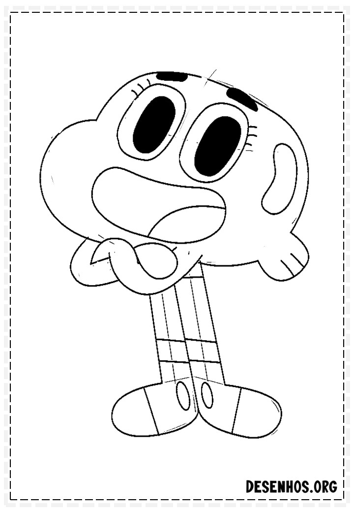 100 Desenhos do Incrível mundo de Gambull para colorir