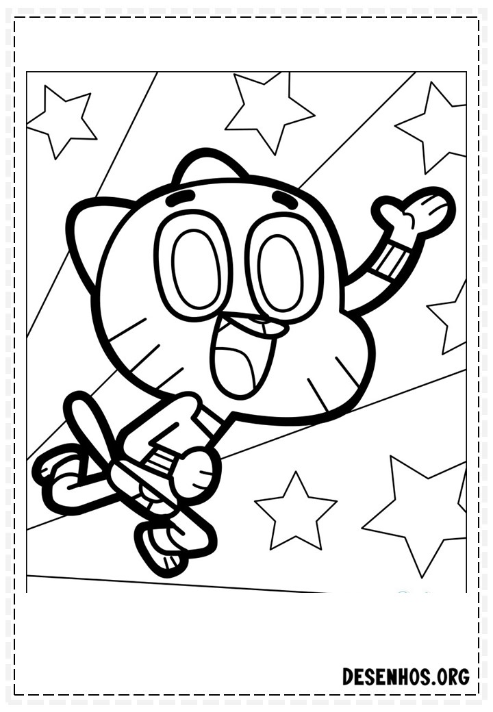 100 Desenhos do Incrível mundo de Gambull para colorir
