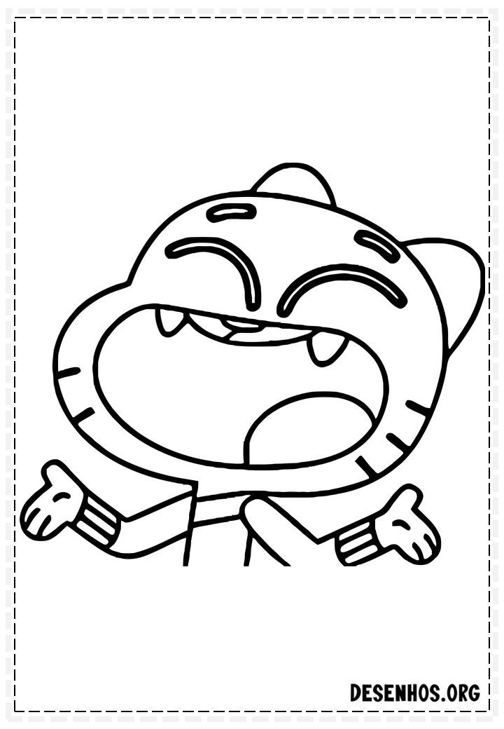 100 Desenhos do Incrível mundo de Gambull para colorir