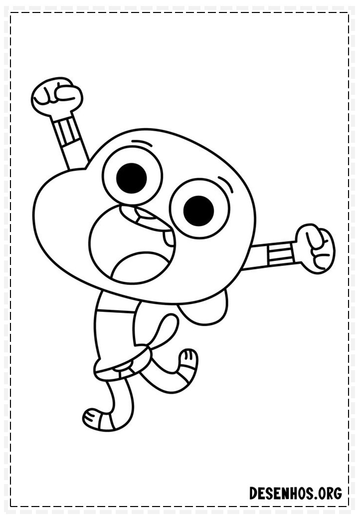 100 Desenhos do Incrível mundo de Gambull para colorir