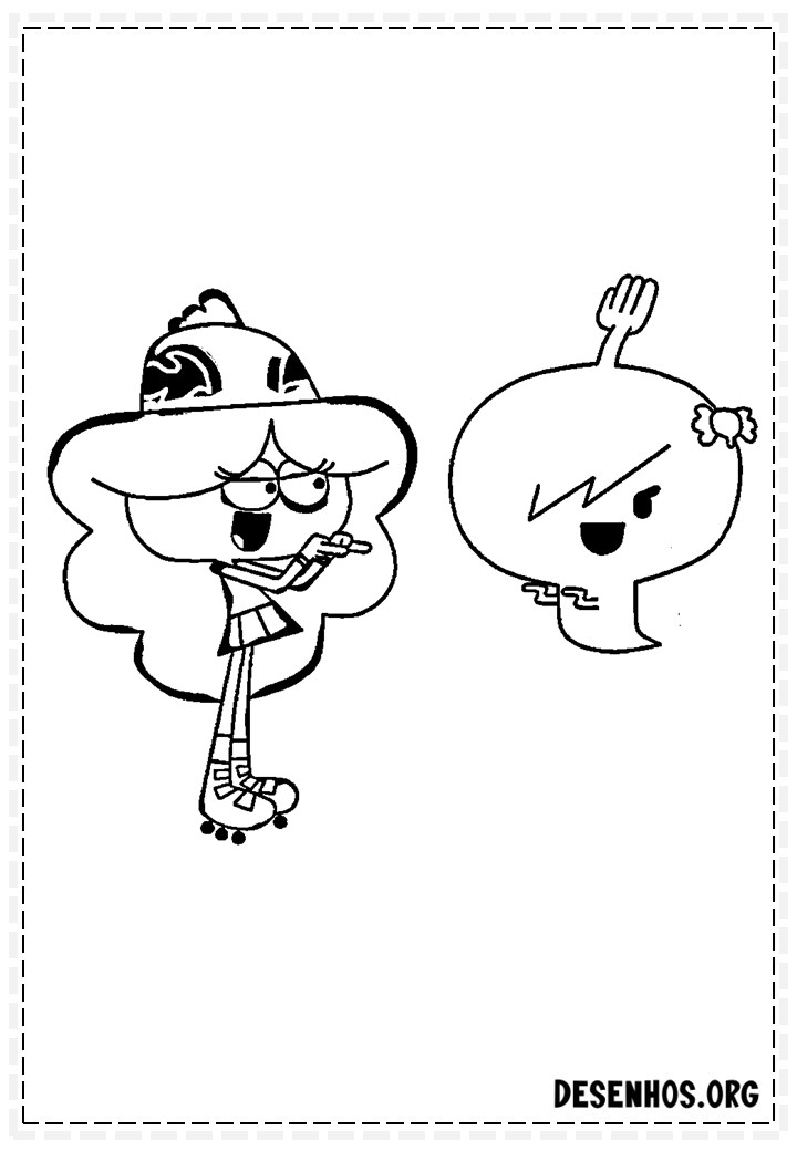 100 Desenhos do Incrível mundo de Gambull para colorir