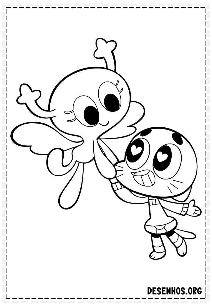 100 Desenhos do Incrível mundo de Gambull para colorir