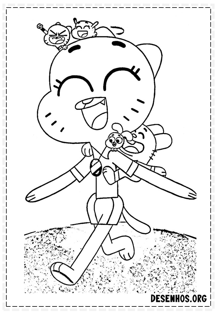 100 Desenhos do Incrível mundo de Gambull para colorir