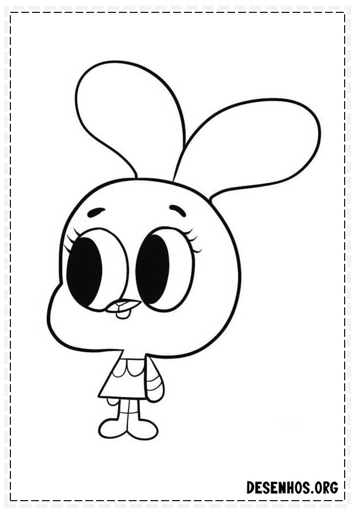 100 Desenhos do Incrível mundo de Gambull para colorir
