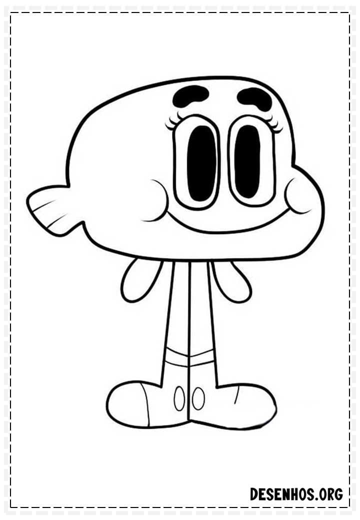 100 Desenhos do Incrível mundo de Gambull para colorir