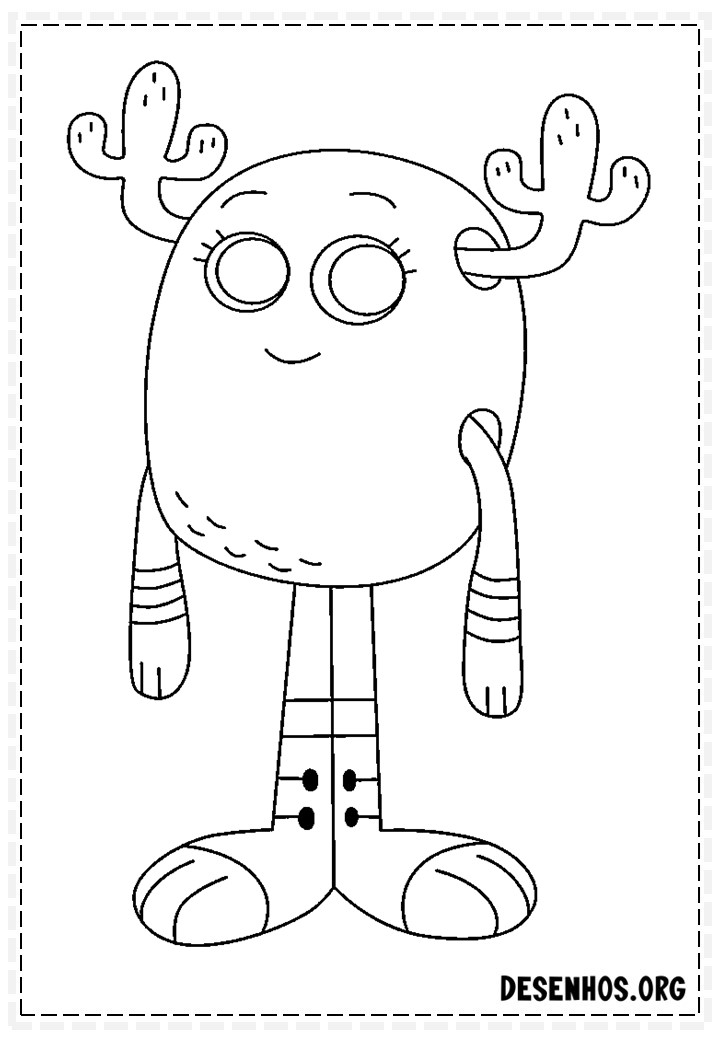 100 Desenhos do Incrível mundo de Gambull para colorir